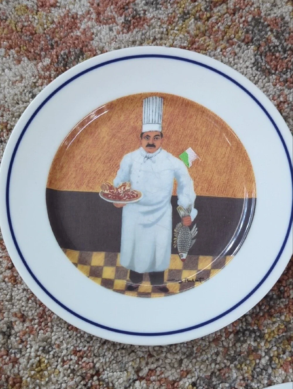 William Sonoma Set of 4 Salad/Dessert Plates, Chef Series